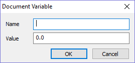 New Document Variable Dialog